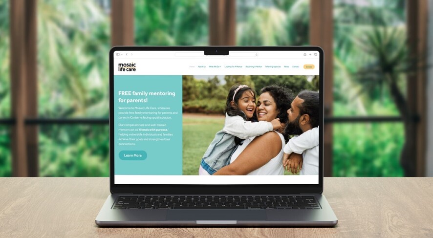 Your Web Presence Work: Mosaic Life Care Website on a Laptop