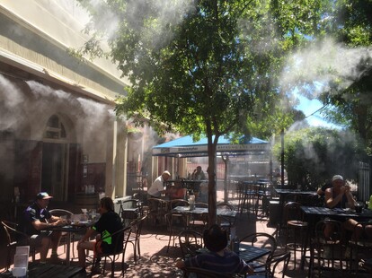 Outdoor cooling solutions from CoolMist Systems Australia