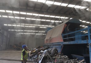 Odour control and neutralisation in warehouse