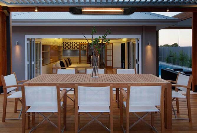 Electric radiant heating for outdoor living areas