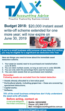 Instant Write-off $20,000