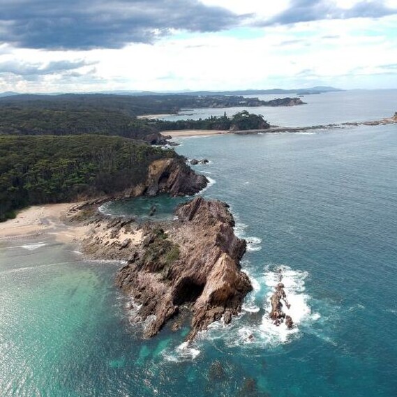 Aerial shot of Batemans Bay