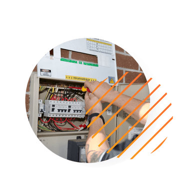 Wall outlet with cord plugged in