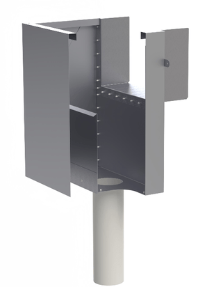 "R" Series - Shows the unique design - also available in a Flat Back version without the Box Gutter receiver