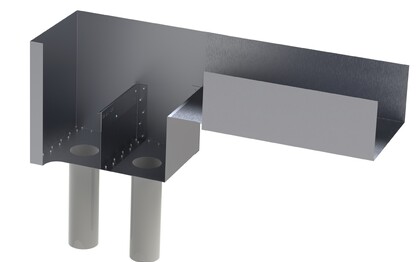 Standard free flow sump installation example