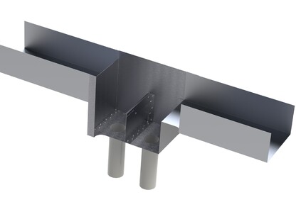 Continuous sump installation example