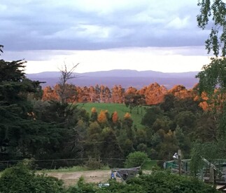 views across the maountain from the house
