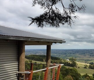 view across the valley from the cottage