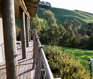expansive deck and southern countryside view