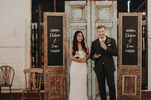 Farmhouse Blue & Chalkboard Doors