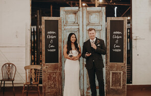 Farmhouse Blue & Chalkboard Doors