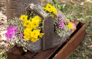 Rustic Wooden Basket