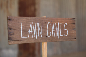 Wooden Lawn Games Sign