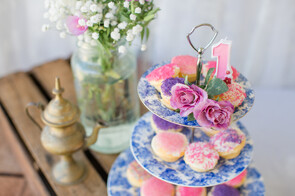 Blue Plates Tiered Serving Tray