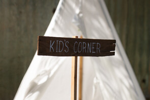 Wooden Kids Corner Sign