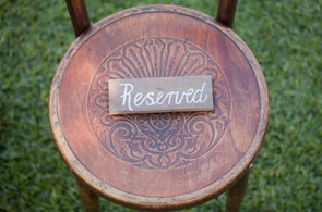 Wooden Reserved Seating Signs