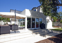 Lovely stone steps briding the way from the new pool to new cafe alfreso