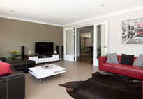 This family room addition provided a lovely indoor outdoor element to this renovation