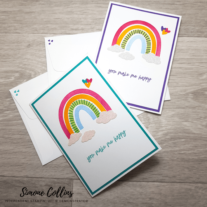 Simple Rainbow Card | Simone Collins Stampin' Up! Demonstrator