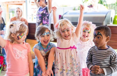 Children with their faces painted
