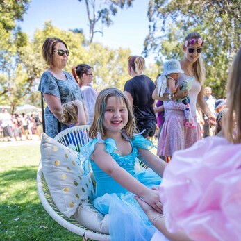 Young Girl talking to Fairy