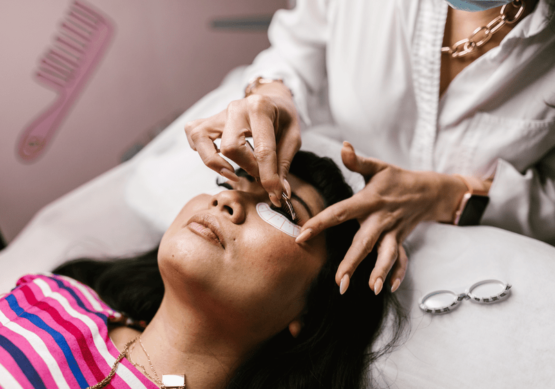 Image of lash extention application at Princess Nails Spa and Beauty