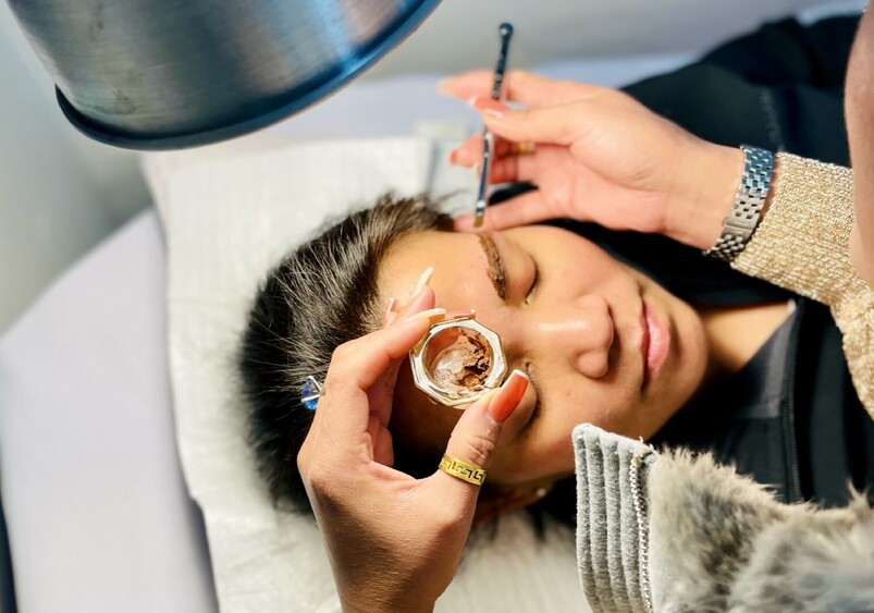 Image of eyebrow tinting at Princess Nails Spa and Beauty