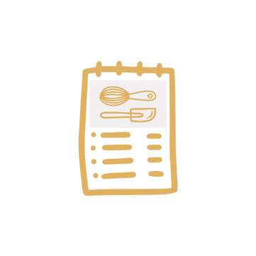 Hand drawn recipe card
