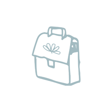 Hand drawn wellness backpack