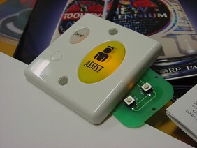 Silicone nurse call keypads on table