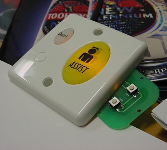 Silicone nurse call keypads on table