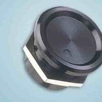 Black anodised aluminium piezo switch with LED dot