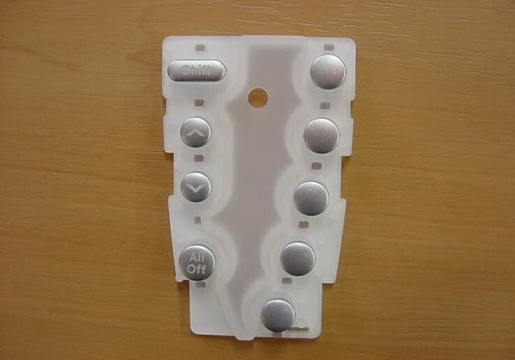 silicone keypad with plated plastic keycaps
