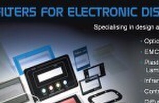 A display of optical filters and bezels