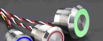 Piezo switches with different LED types