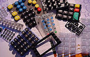 Samples of silicone keypads