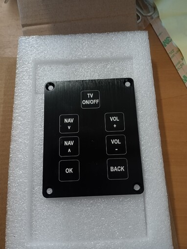 Picture of black anodised aluminium Anti ligature keypad