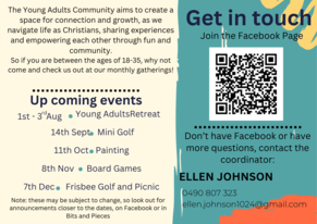 Young Adults - Aug-Dec Events - 2025