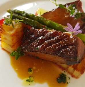 Crisp Roast Duck with Potato Gratin