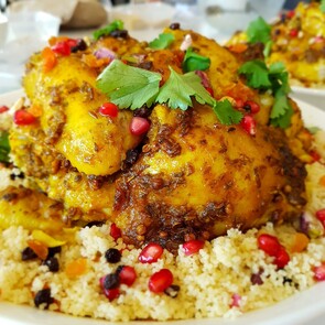 Moroccan Chicken with Jewelled Cous Cous