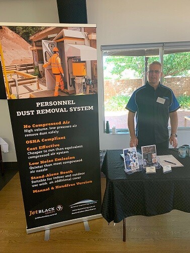 Greg Albert at the Dynamic Engineering Australia display at the Breathe Freely Australia Perth roadshow, November 2019