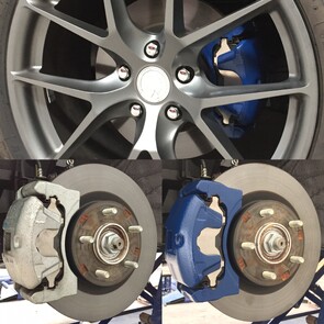 Custom painted brake calipers alloy mag wheel repairs