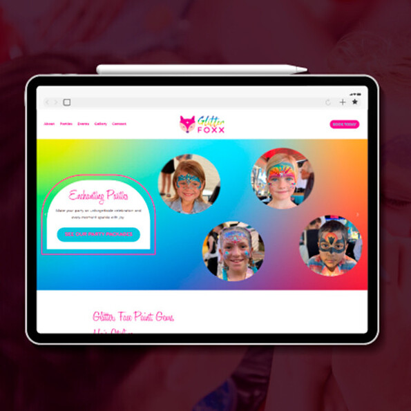 Glitter Foxx website design