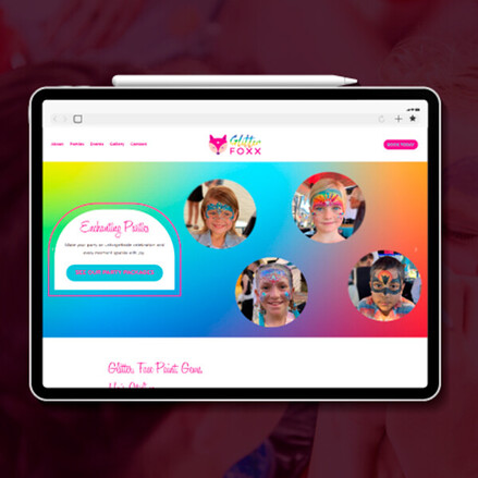 Glitter Foxx website design