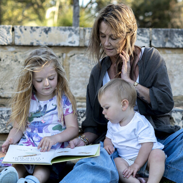 Reading books with Grandmar