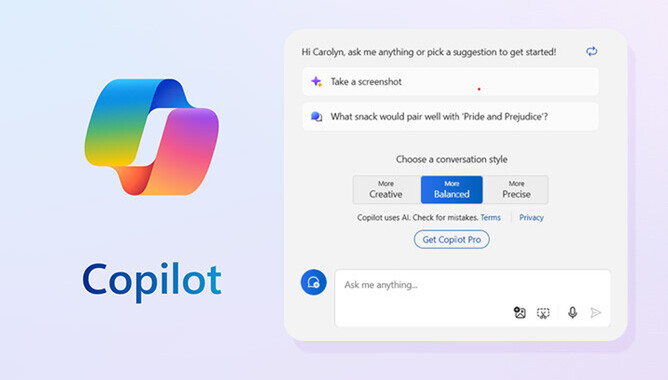 Microsoft Copilot sceenshot