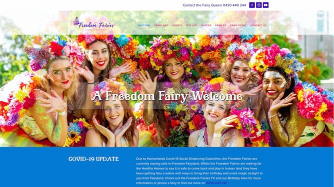 Freedom Fairies Website in 2 days!