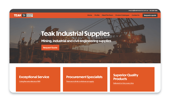 TEAK Industrial Supplies Website