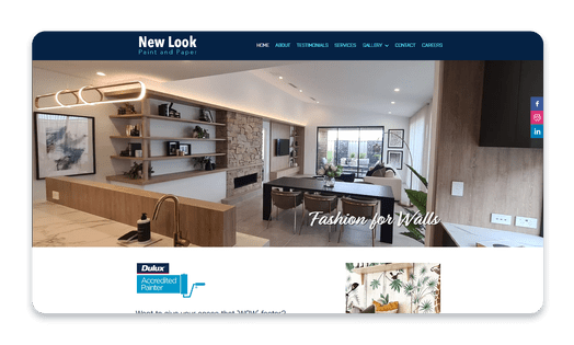 New Look Paint and Paper website home page