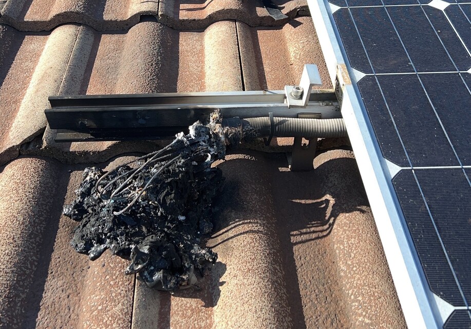 Damaged Isolation switch at ACT Smart Electrical and Solar